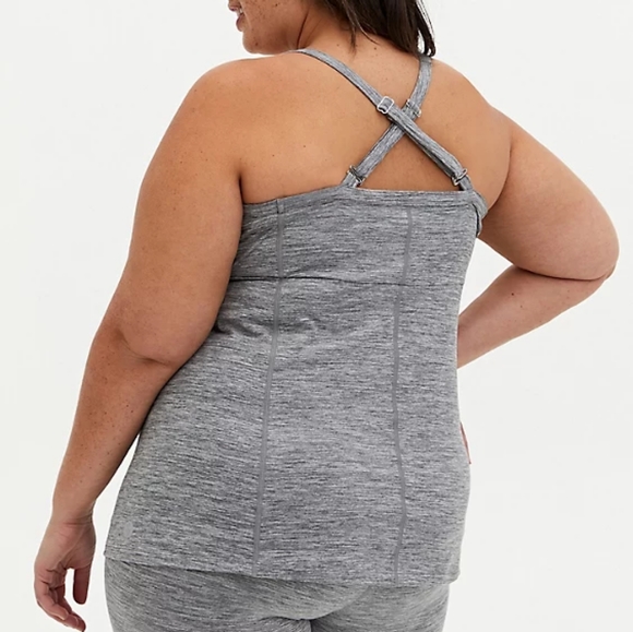 TORRID - GREY SPACE-DYE WICKING ACTIVE CAMI - Picture 4 of 7